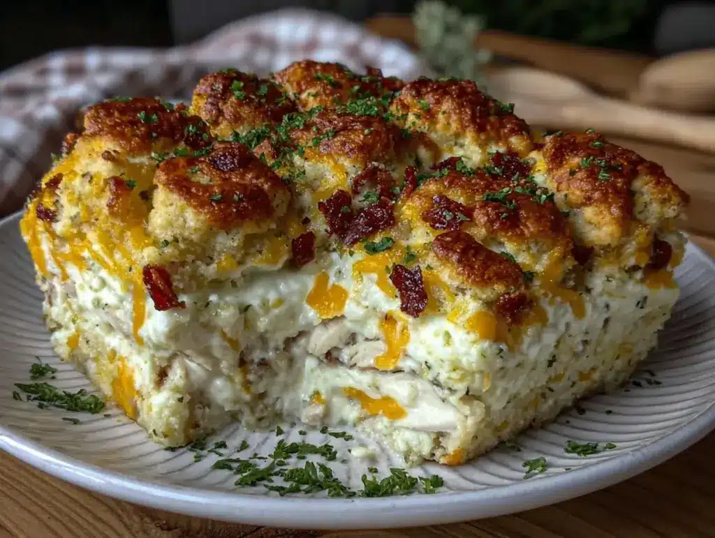 creamy chicken casserole - featured image