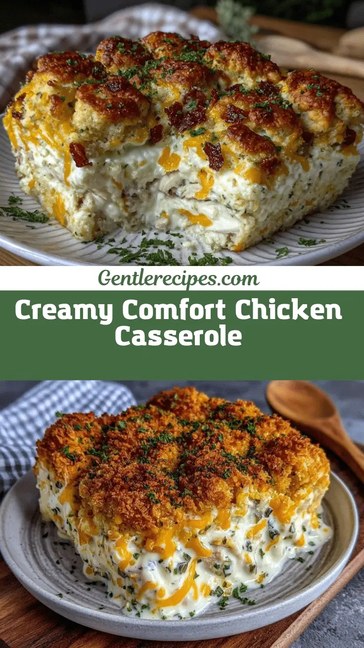 Creamy Chicken Casserole with Cheddar Bay Biscuit Topping 5 creamy chicken casserole recipe