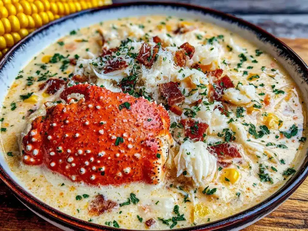creamy crab & corn chowder - featured image
