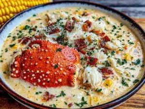 creamy crab & corn chowder - featured image