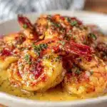 creamy garlic shrimp - featured image
