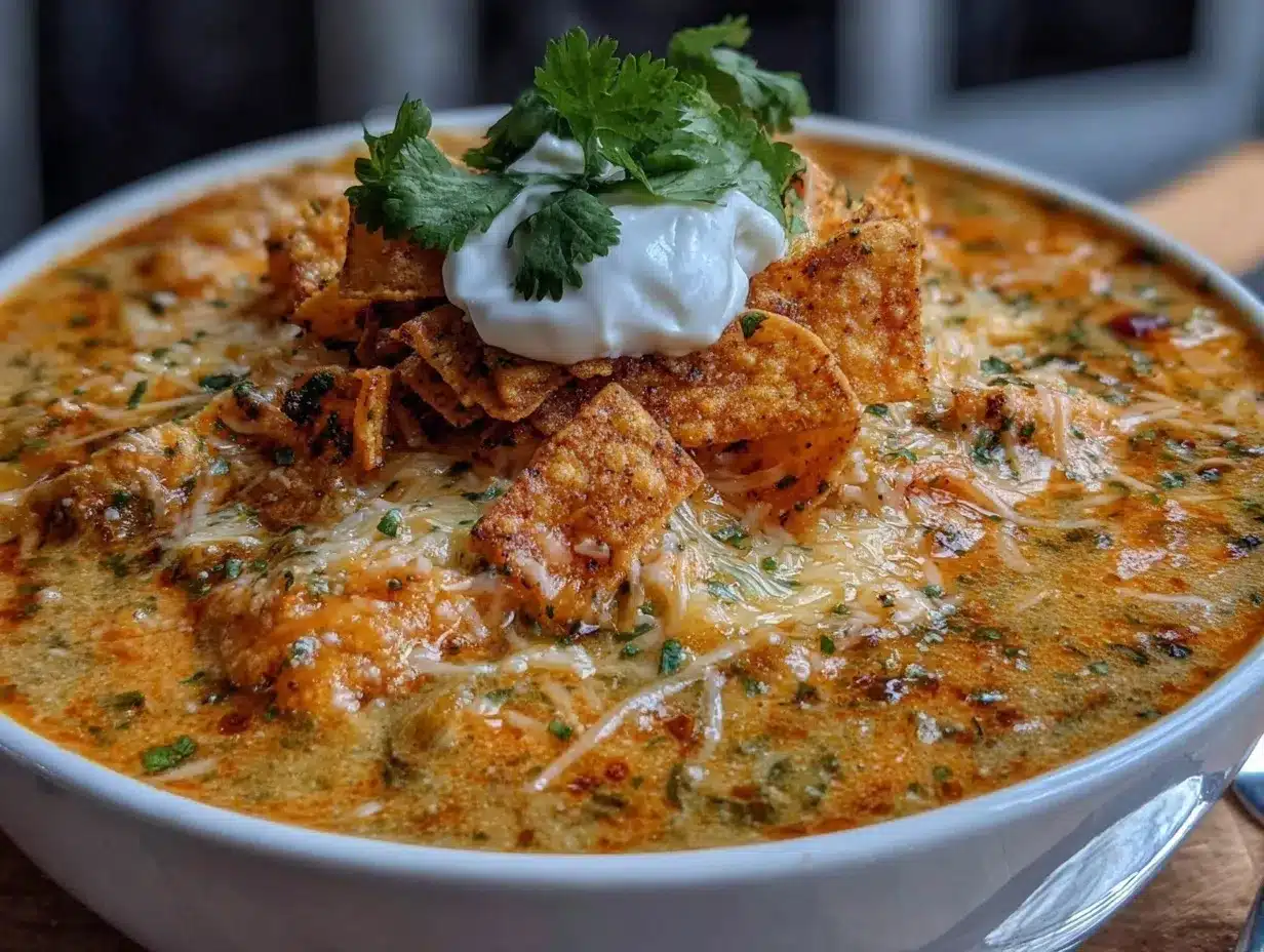 Creamy Green Enchilada Chicken Soup preparation steps