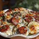 creamy pierogi casserole - featured image