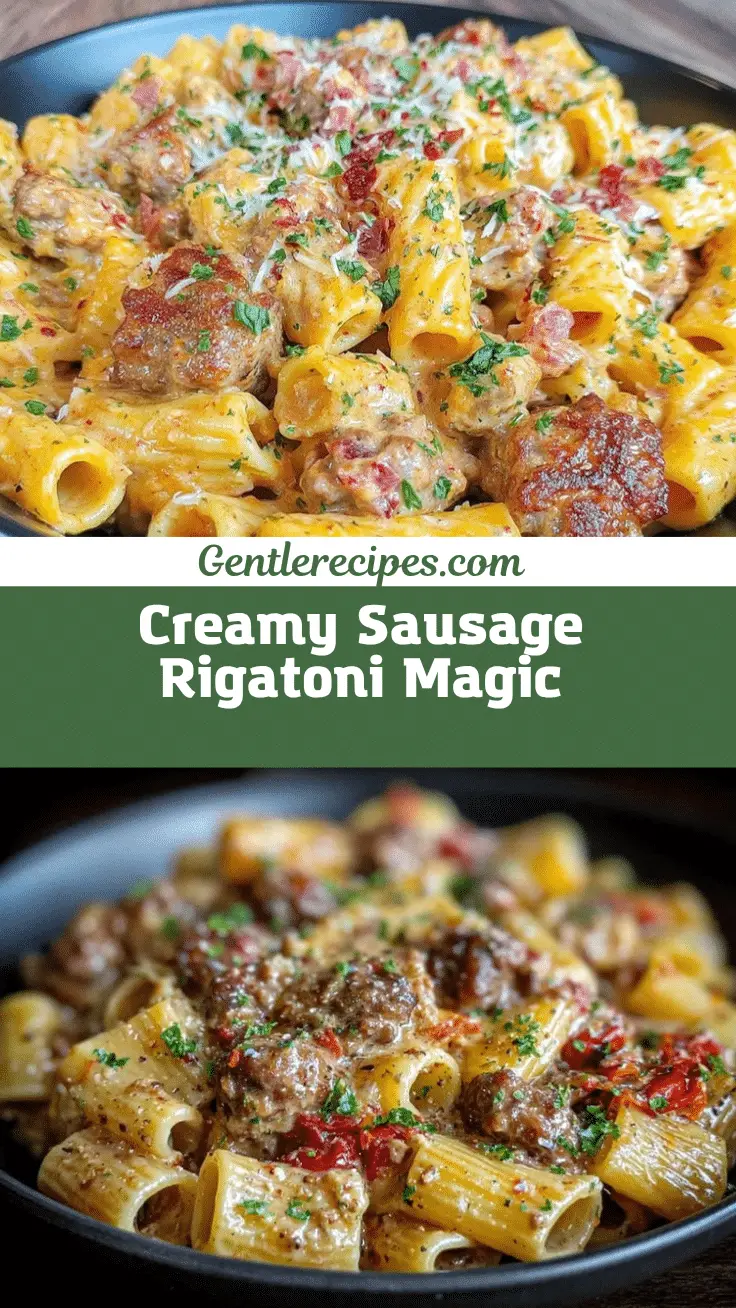 Creamy Sausage Rigatoni recipe