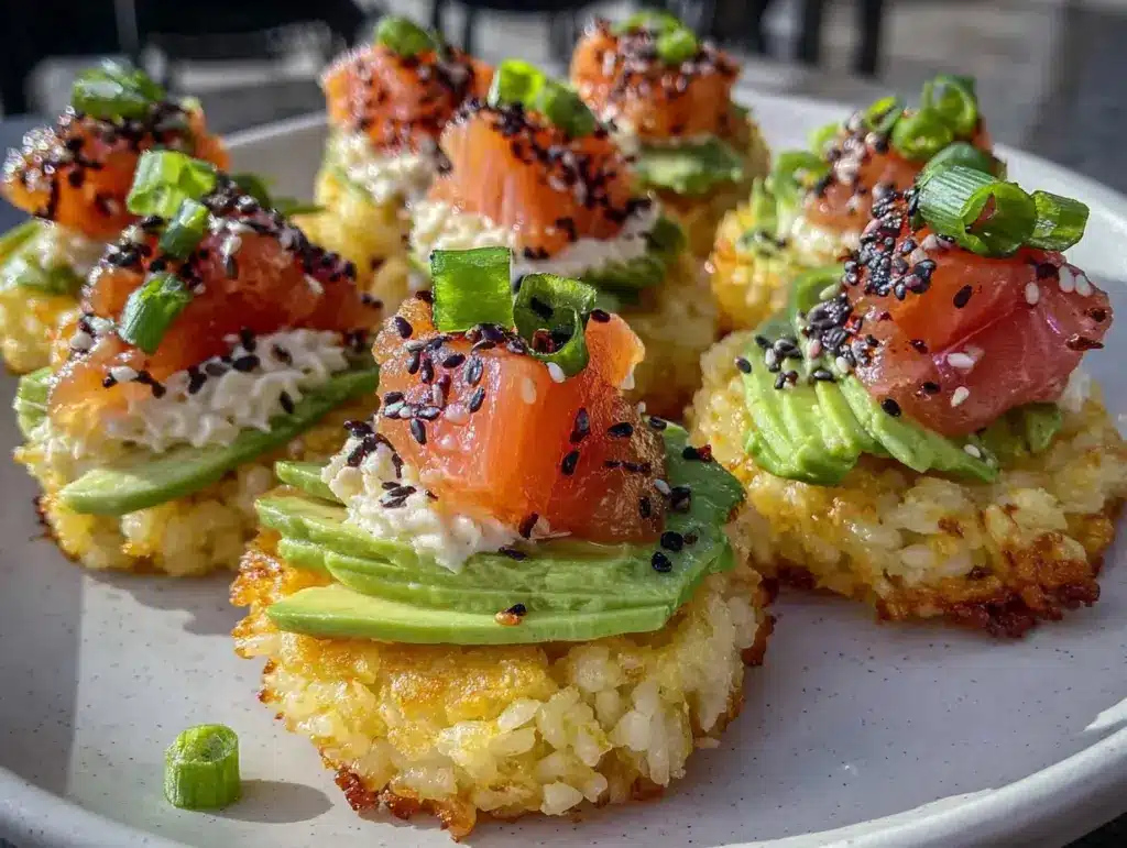 crispy salmon rice - featured image