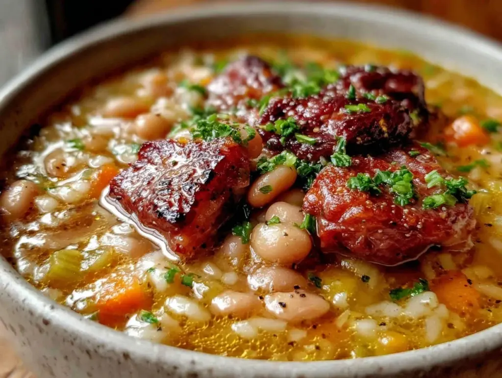 Home 1 crockpot ham and bean soup - featured image