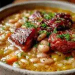 crockpot ham and bean soup - featured image
