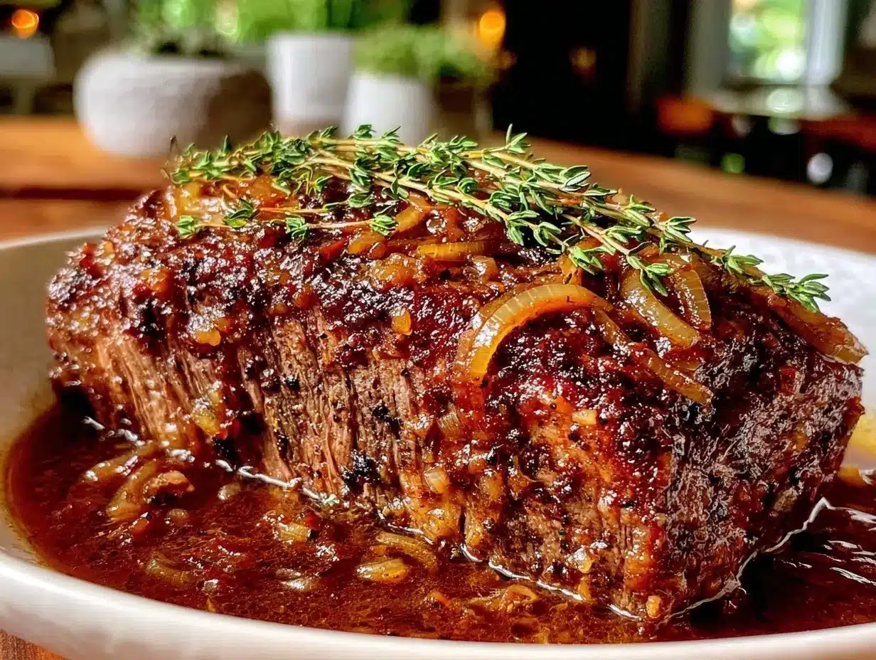 Perfect French Onion Pot Roast Recipe - Easy Fall Favorite 4 French Onion Pot Roast preparation steps