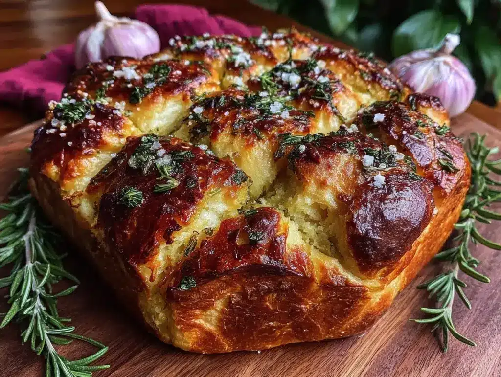garlic rosemary bread - featured image