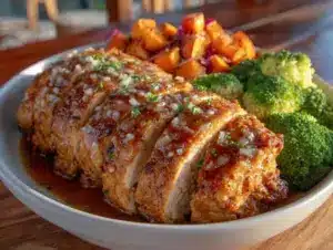healthy high protein crockpot chicken breast - featured image