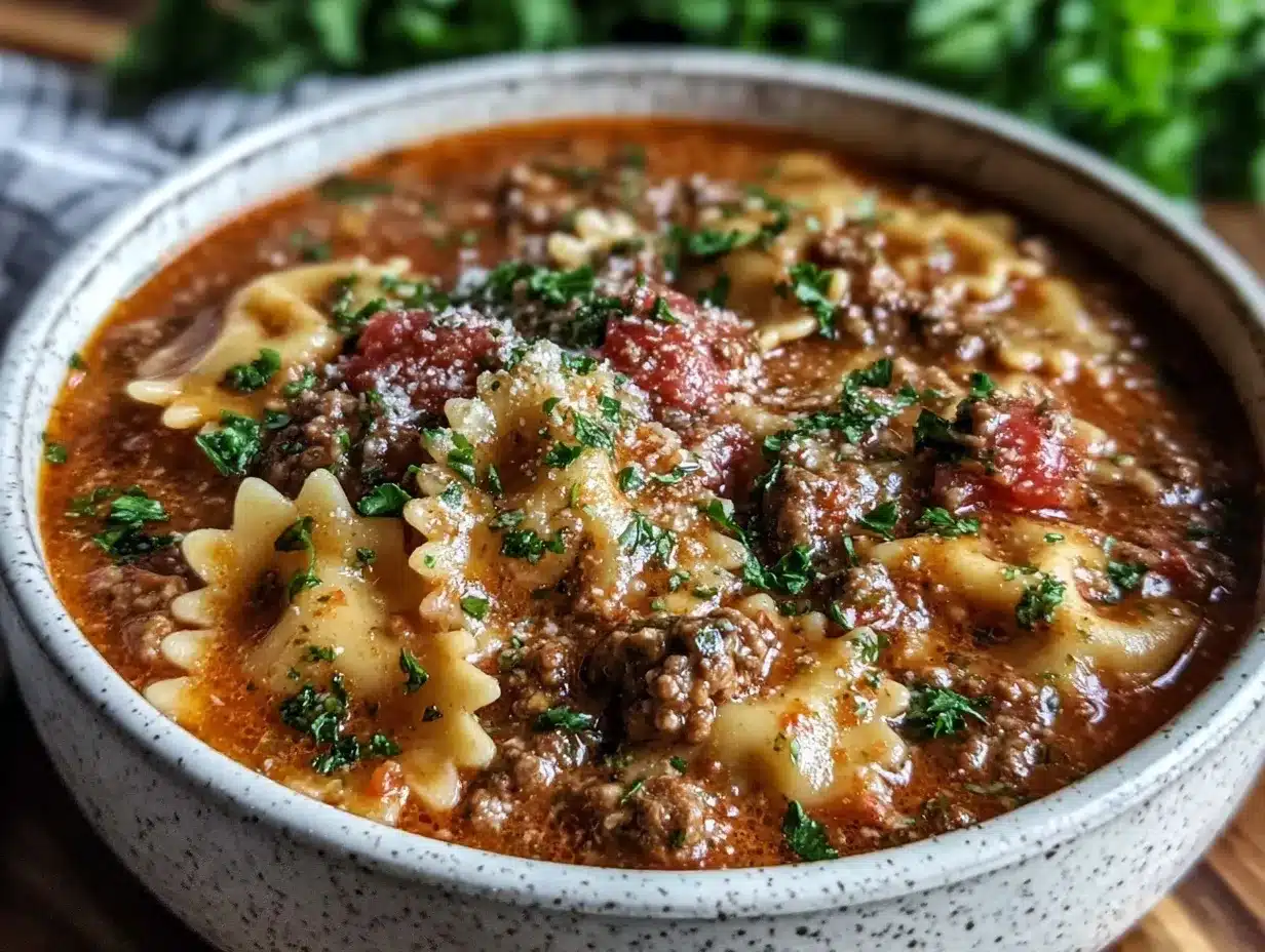 Cozy Lasagna Soup Recipe – Easy Comfort Food You’ll Love 4 lasagna soup preparation steps