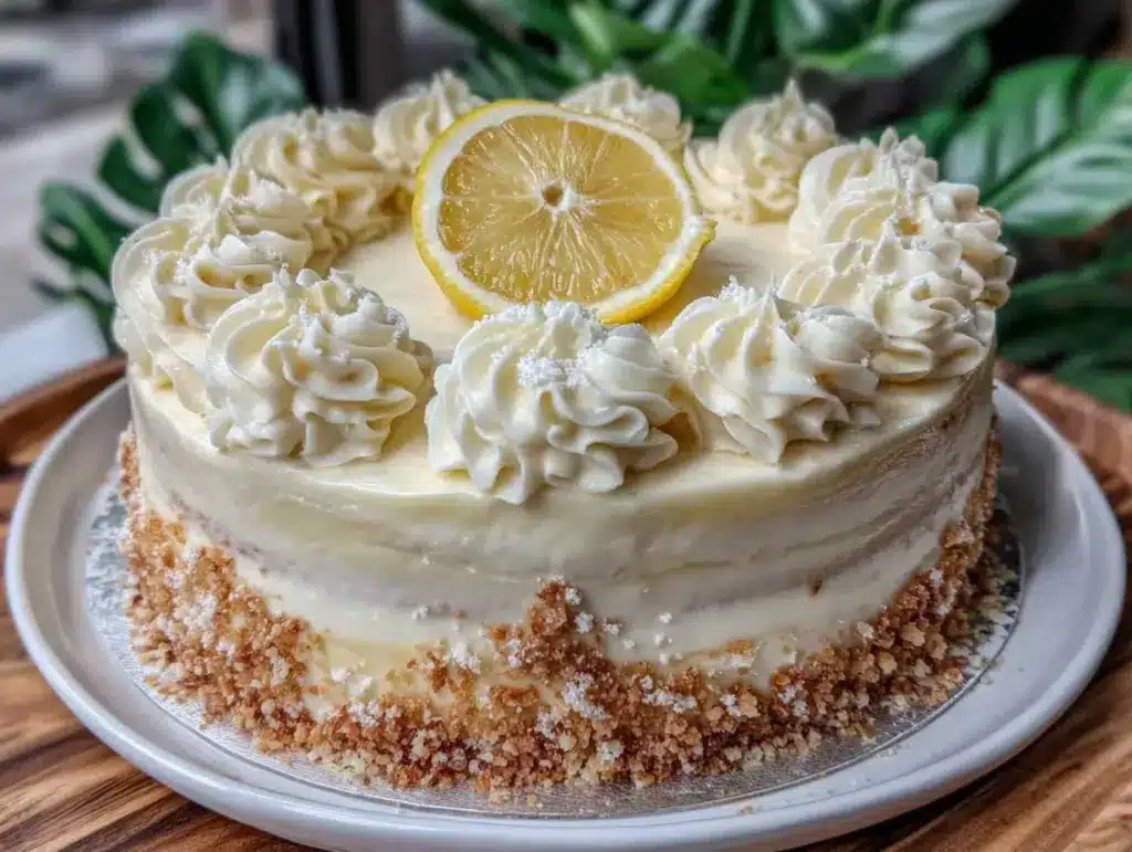 lemon cheesecake cake - featured image