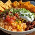 loaded taco rice bowl - featured image