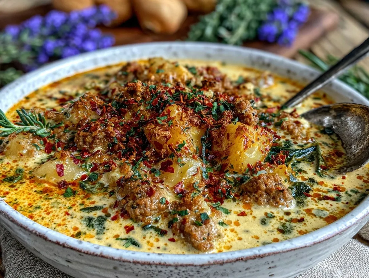 sausage potato soup preparation steps