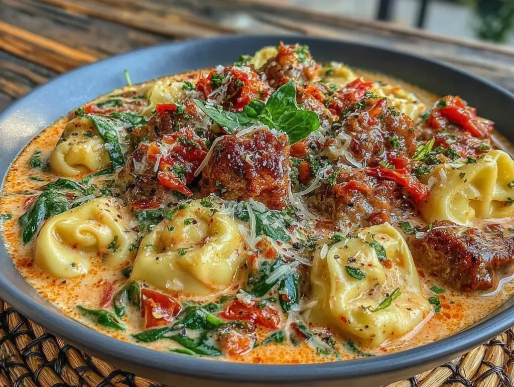 sausage tortellini soup - featured image