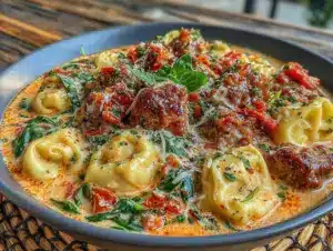 sausage tortellini soup - featured image