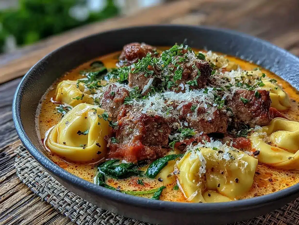 sausage tortellini soup preparation steps