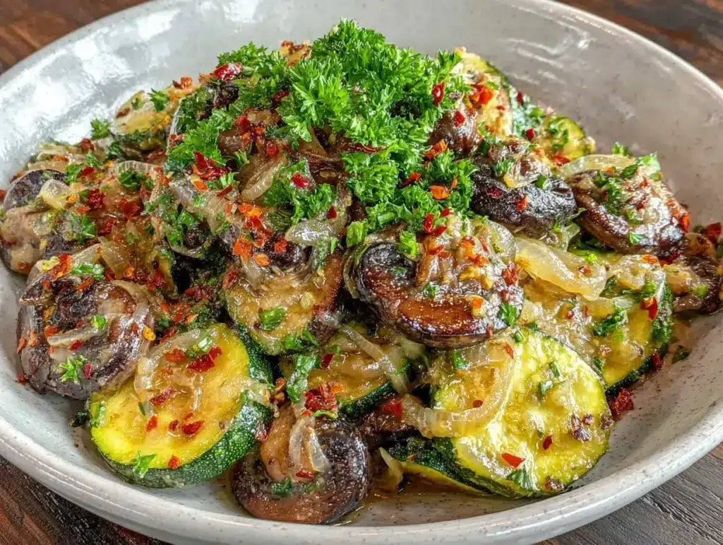 sauteed zucchini and mushrooms - featured image
