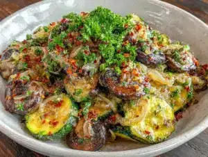 sauteed zucchini and mushrooms - featured image