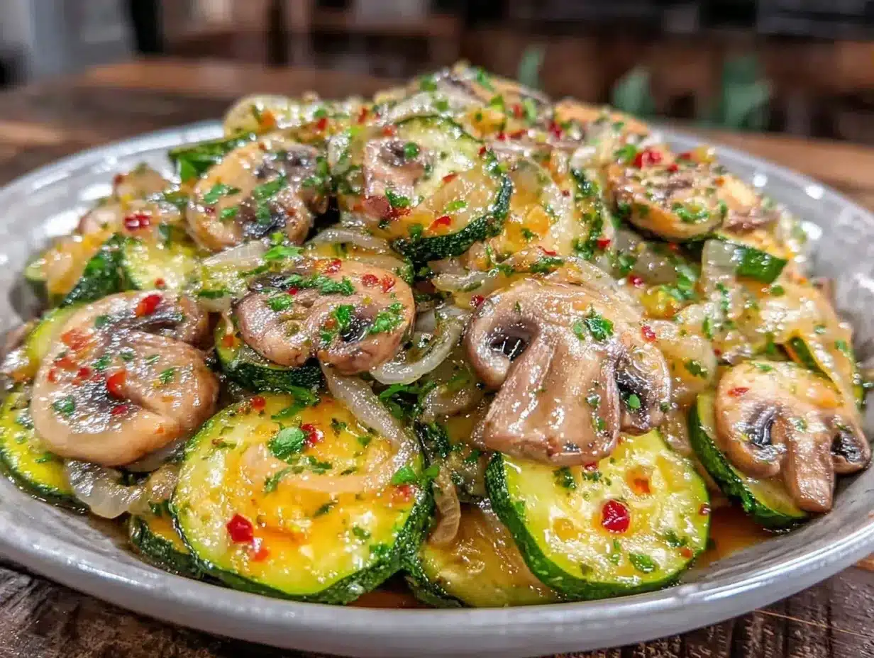 sauteed zucchini and mushrooms preparation steps