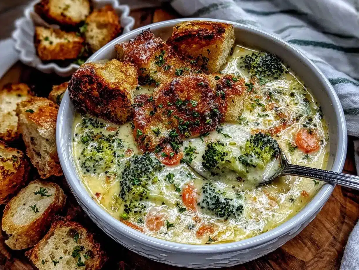 smoked gouda broccoli soup preparation steps
