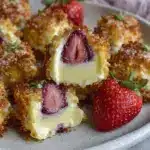 strawberry cheesecake crunch bites - featured image