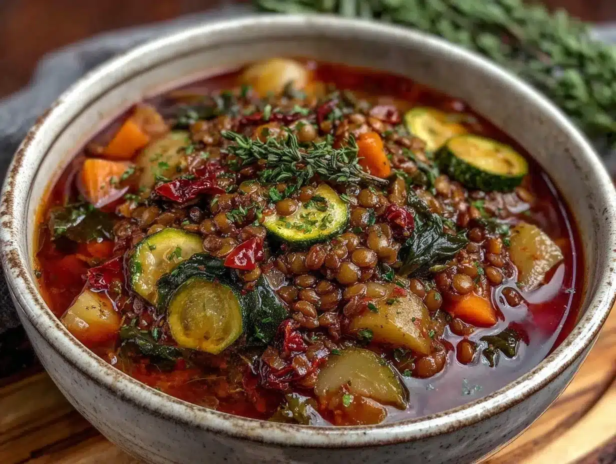 Vegetarian Lentil Stew preparation steps