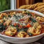 veggie tortellini soup - featured image