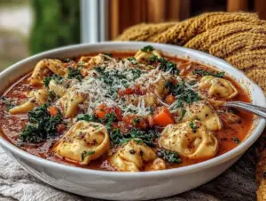 veggie tortellini soup - featured image