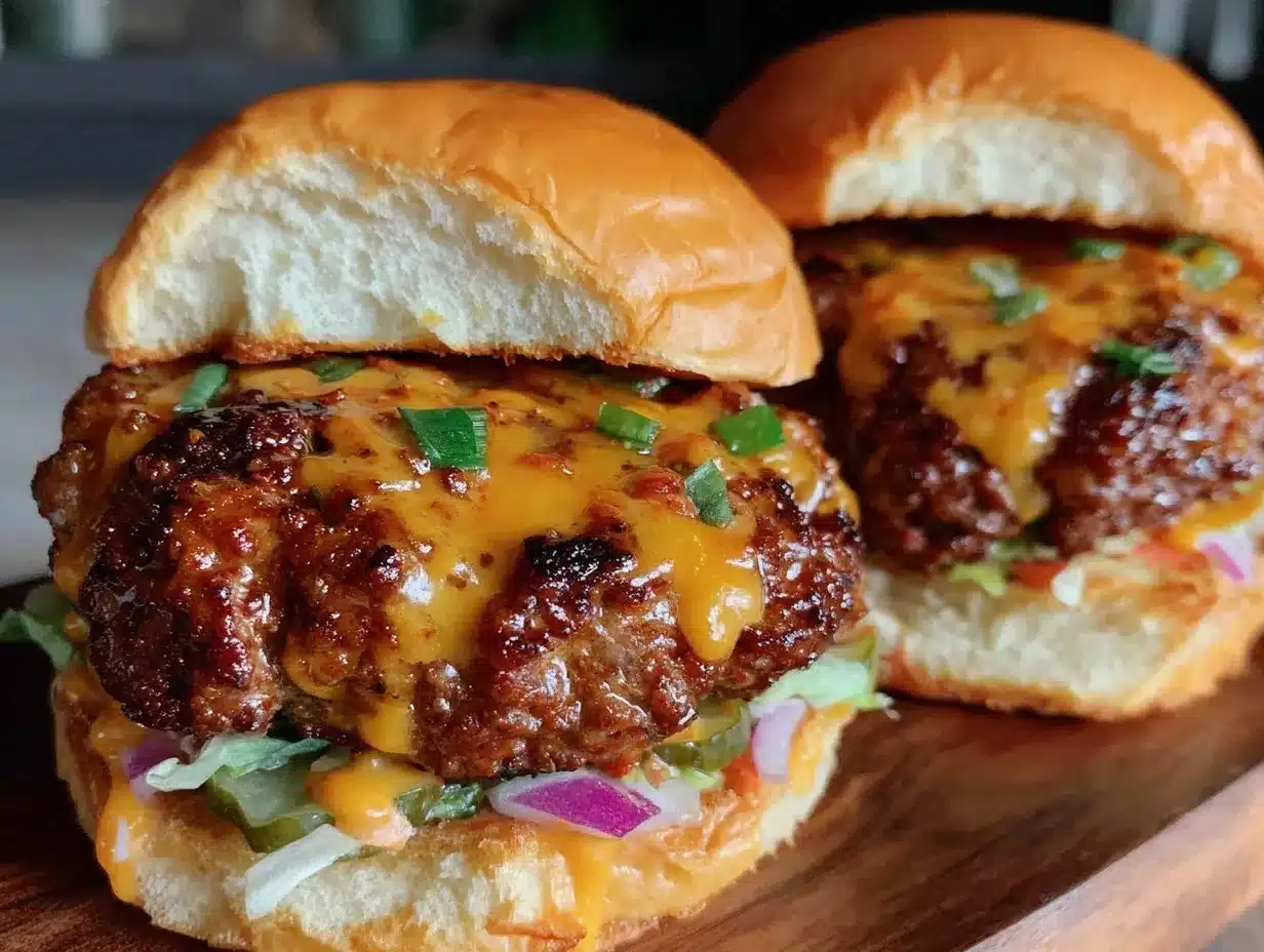 Savory Juicy Air Fryer Hamburgers Recipe With Cheese and Pickles Made Easy 4 air fryer hamburgers with cheese and pickles preparation steps