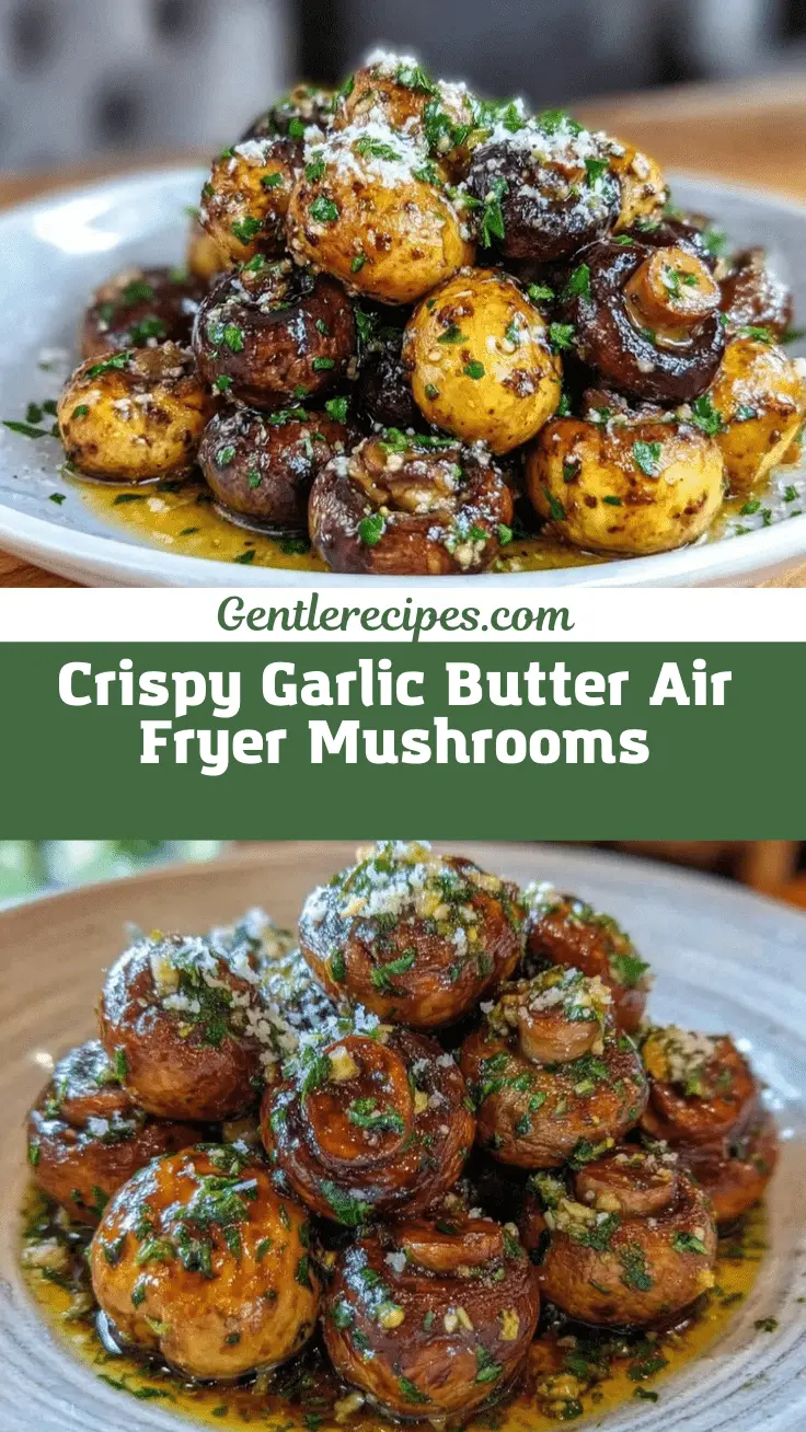 Air Fryer Roasted Mushrooms Recipe Easy Garlic Butter Side Dish 5 air fryer roasted mushrooms recipe