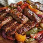 air fryer steak fajitas - featured image