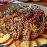 apple cider braised pork shoulder - featured image