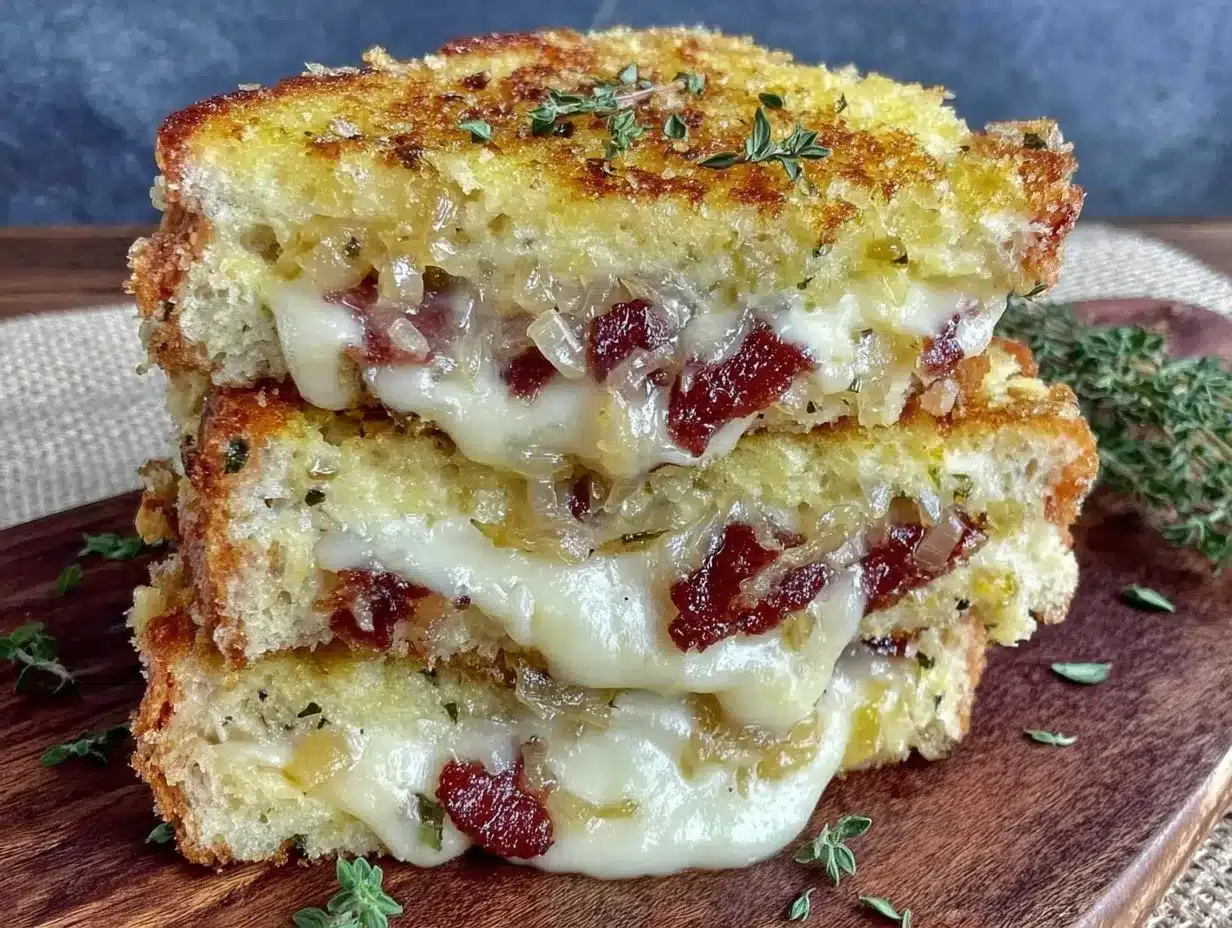 Bacon and Caramelized Onion Grilled Cheese Best Ever Recipe for Melty Sandwiches 4 bacon and caramelized onion grilled cheese preparation steps