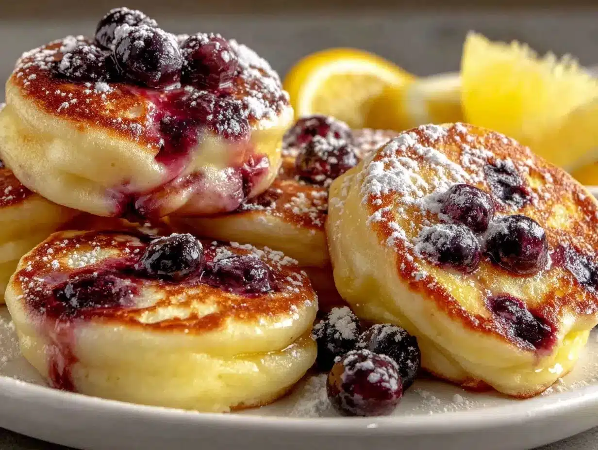 Fresh Blueberry Lemon Pancake Bites: 5 Easy Snack Breakfast Ideas 4 Blueberry Lemon Pancake Bites preparation steps