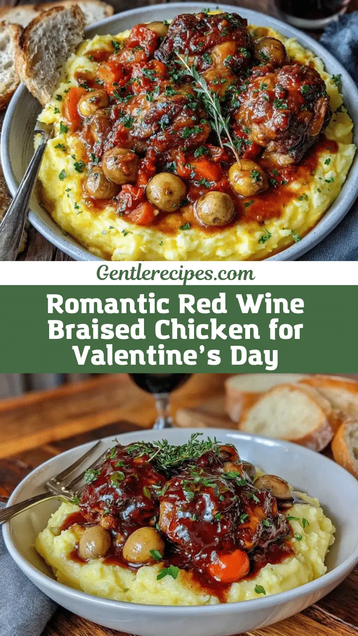 Braised Chicken in Red Wine Recipe – Easy Romantic Dinner for Two 5 Braised Chicken in Red Wine recipe