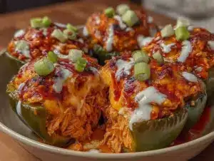 Home 4 Buffalo Chicken Stuffed Peppers - featured image
