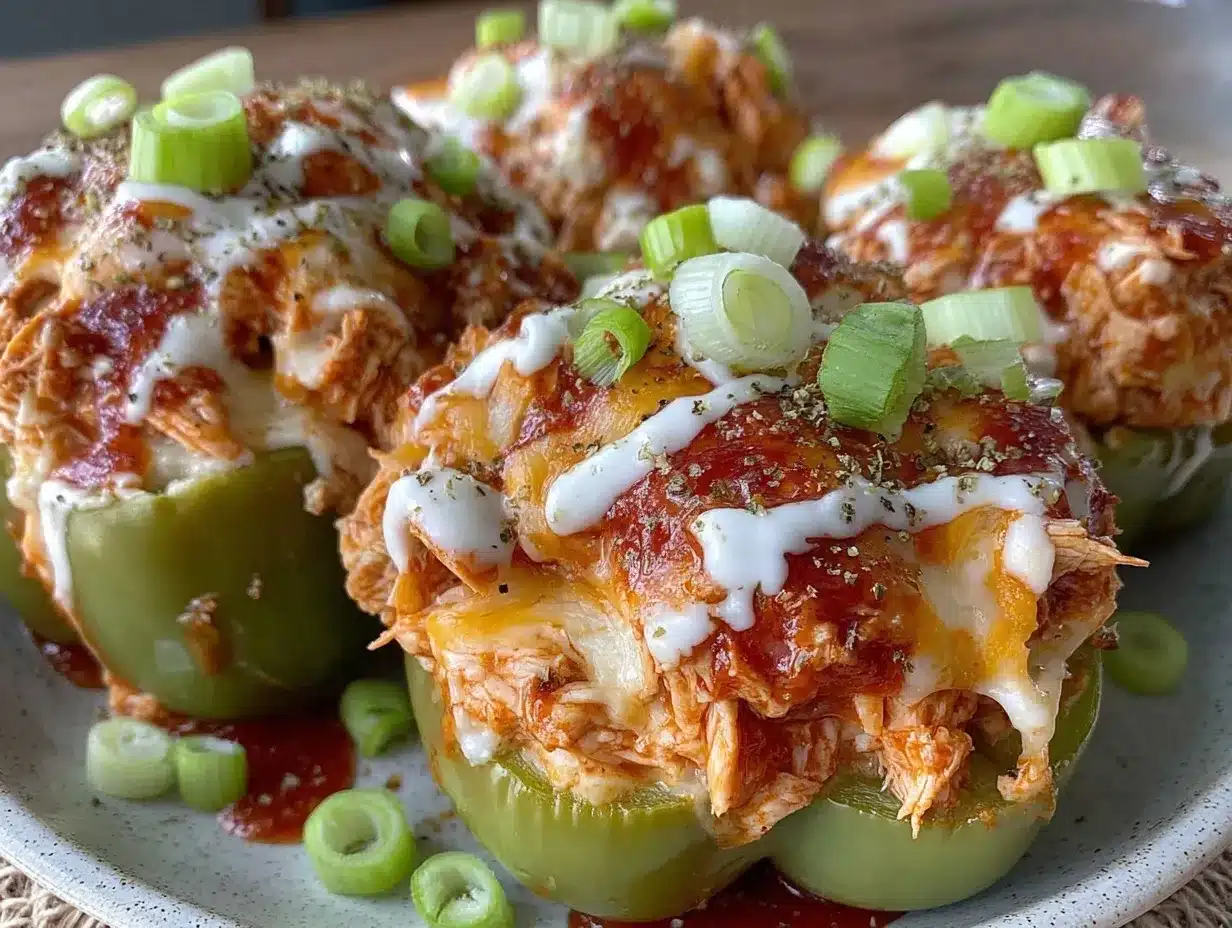 Buffalo Chicken Stuffed Peppers Recipe Easy Valentine’s Day Dinner 4 Buffalo Chicken Stuffed Peppers preparation steps