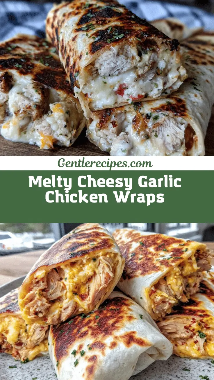 Cheesy Garlic Chicken Wraps – Best Easy 20-Minute Lunch Recipe 5 cheesy garlic chicken wraps recipe