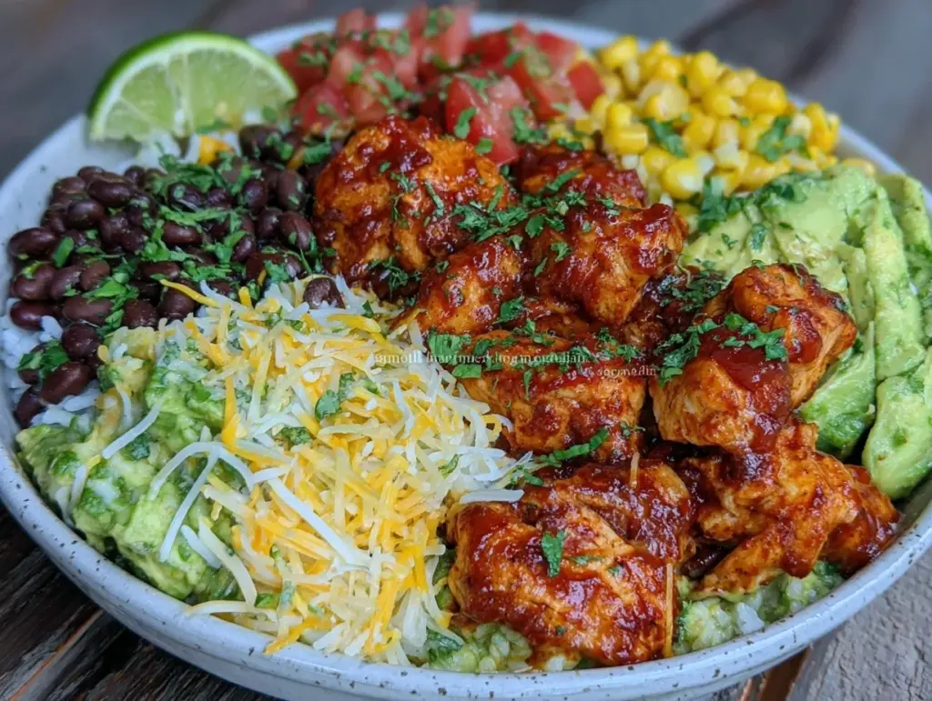 chicken enchilada bowls - featured image