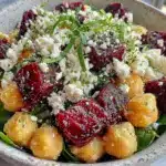 chickpea beet feta salad - featured image