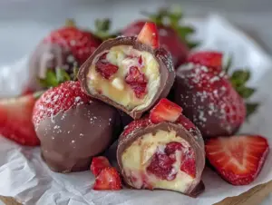 Home 6 chocolate strawberry yogurt clusters - featured image