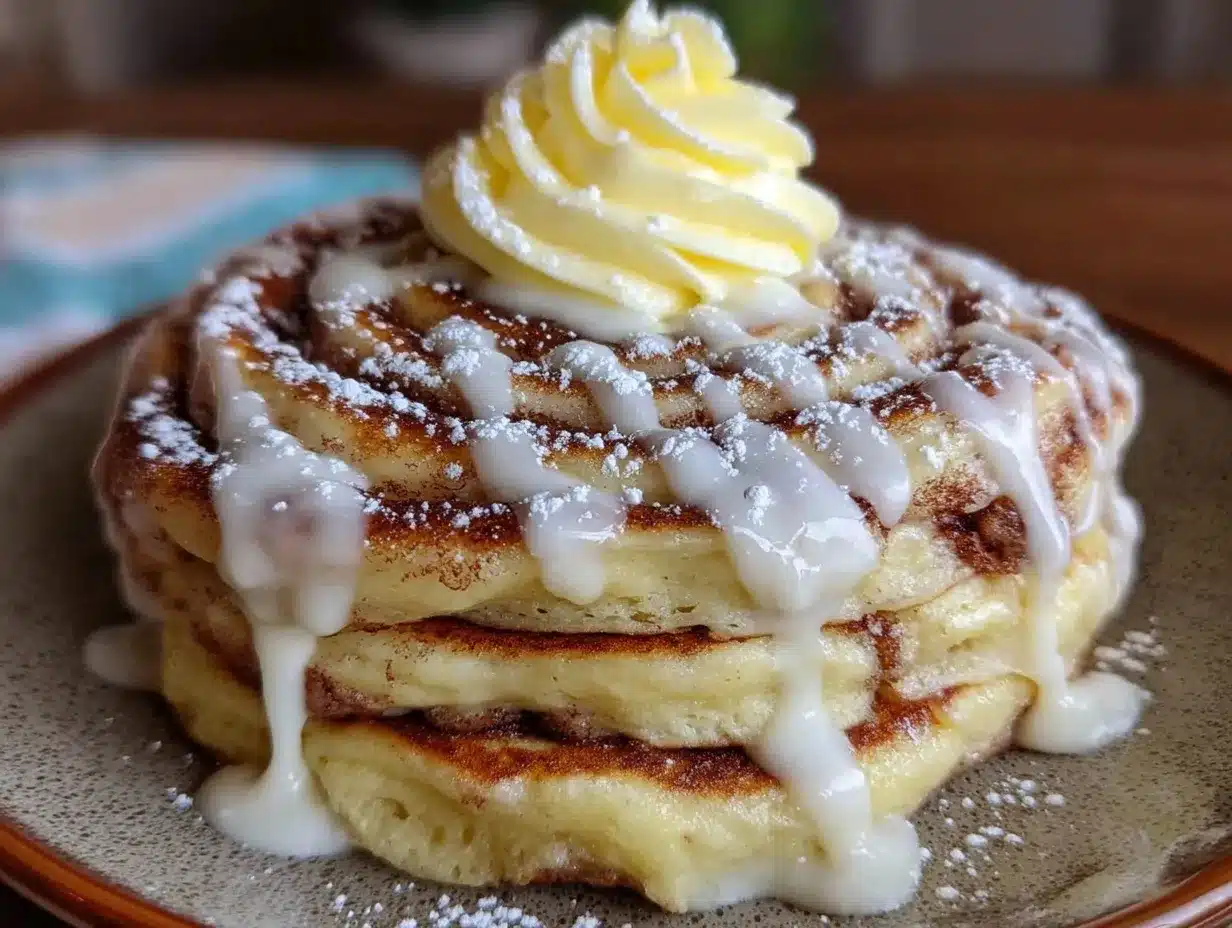 Cinnamon Roll Pancakes Recipe: Easy Homemade Breakfast Brunch Delight 4 cinnamon roll pancakes preparation steps