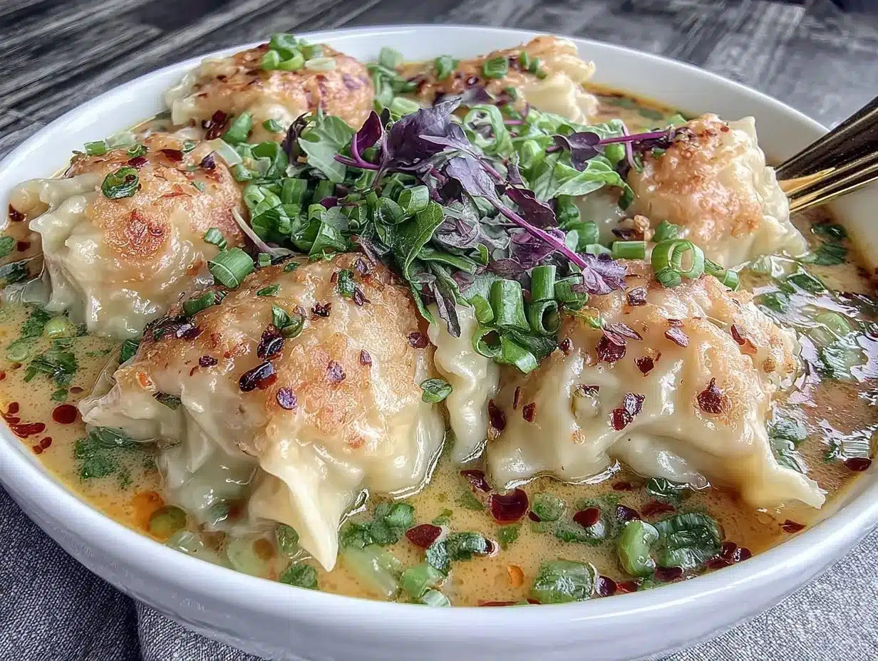 Creamy Coconut Curry Soup Recipe – Easy Dumplings for Cozy Dinners 4 coconut curry soup preparation steps