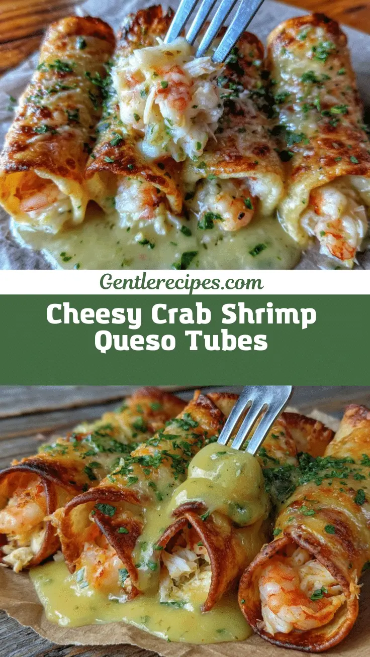 Crab Shrimp Queso Tubes Recipe: Easy Party Appetizer with Crispy Tortillas 5 Crab Shrimp Queso Tubes recipe