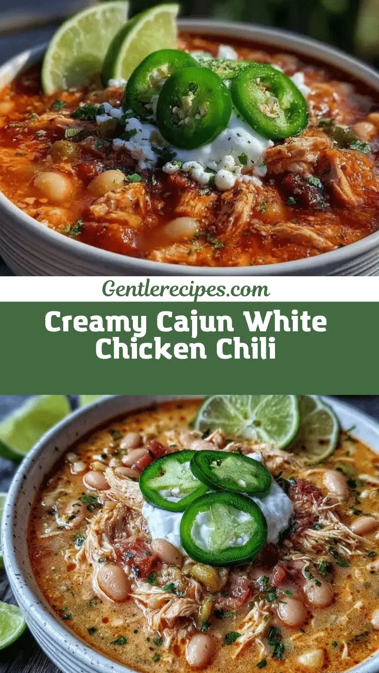 Creamy Cajun White Chicken Chili Easy Recipe for Cozy Fall Nights 5 creamy Cajun white chicken chili recipe