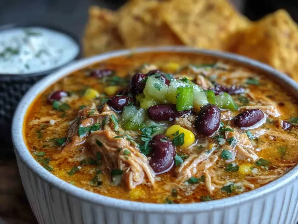 creamy chicken enchilada soup - featured image