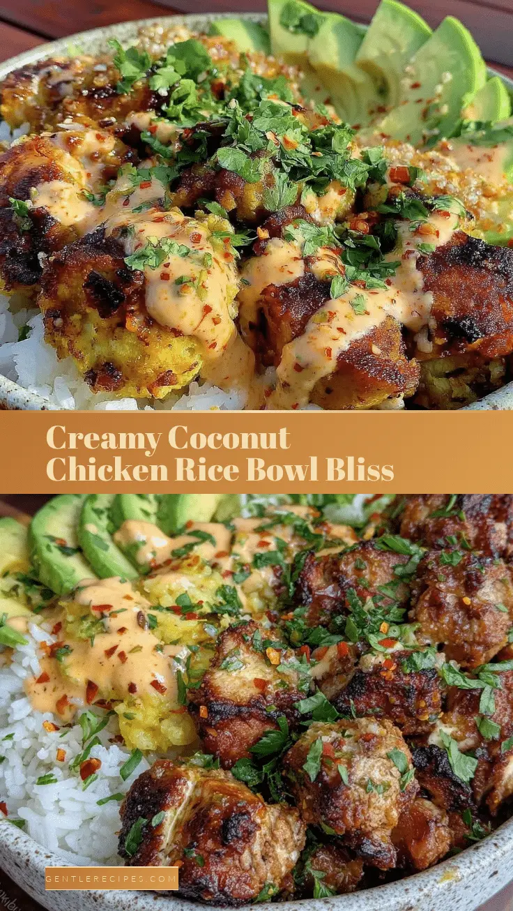Creamy Coconut Chicken Rice Bowl Recipe Easy Wholesome Dinner Idea 5 creamy coconut chicken rice bowl recipe