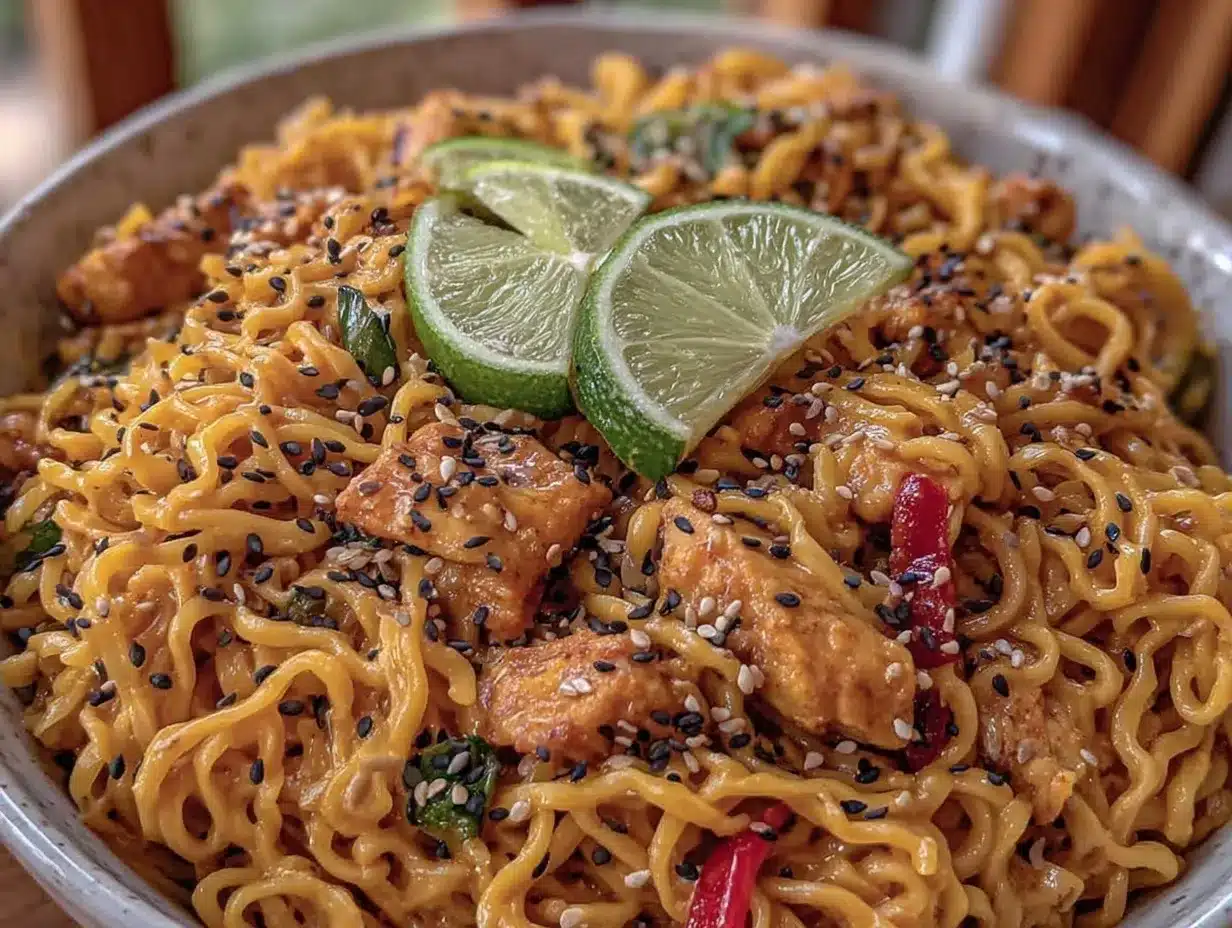 Creamy Coconut Curry Chicken Noodles – Easy Thai-Inspired Dinner Recipe 4 creamy coconut curry chicken noodles preparation steps