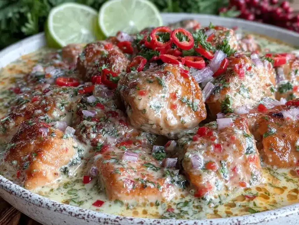 creamy coconut lime chicken - featured image